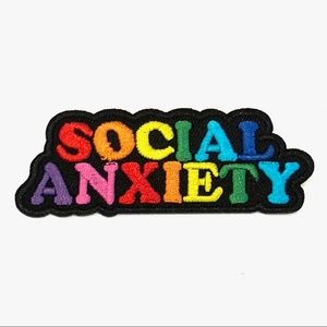 patch iron on social anxiety expression funny DIY